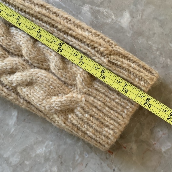 LOFT Cable Knit Boyfriend Relaxed Fit Cardigan Sweater in Camel Heather size XS - Picture 11 of 11